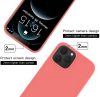 Husa Apple iPhone 13 Luxury Silicone, catifea in interior, protectie camere, roz pal