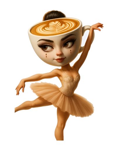 Sticker Ballerina Cappuccina, Vinyl / PP autoadeziva Glossy