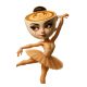 Sticker Ballerina Cappuccina, Vinyl / PP autoadeziva Glossy
