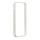 Bumper de protectie pentru Apple iPhone 5/5S/SE, silicon flexibil, alb