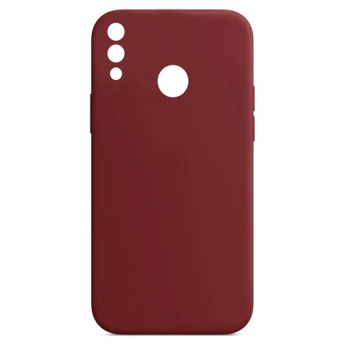 Husa Huawei P20 Lite Luxury Silicone, catifea in interior, protectie camere, burgundy
