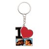 Breloc metalic personalizat cu poza ta, model I love