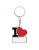Breloc metalic personalizat cu poza ta, model I love
