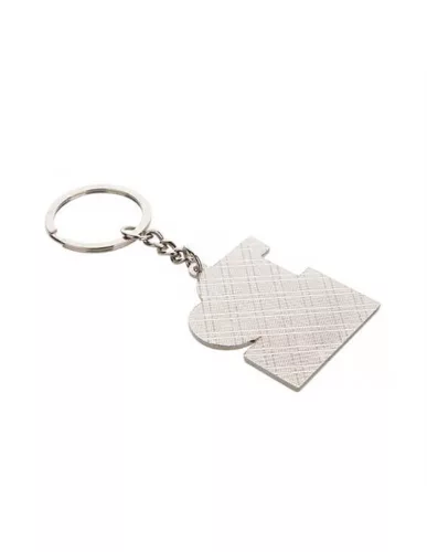 Breloc metalic personalizat cu poza ta, model I love