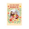 Fotografie magnetica personalizata, 10 x 15 cm, rama Cea mai buna bunica!