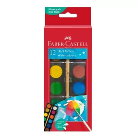 Set 12 acuarele Faber-Castell, pensula inclusa