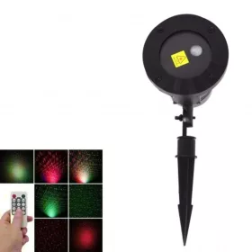   Proiector laser LED, interior/exterior, Ecoled 3W, telecomanda, rosu/verde