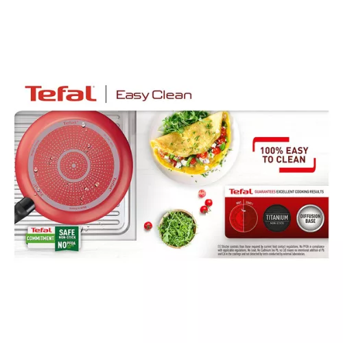 Tigaie Tefal Easy Clean, Thermo-Signal, invelis antiaderent din titan, 28 cm
