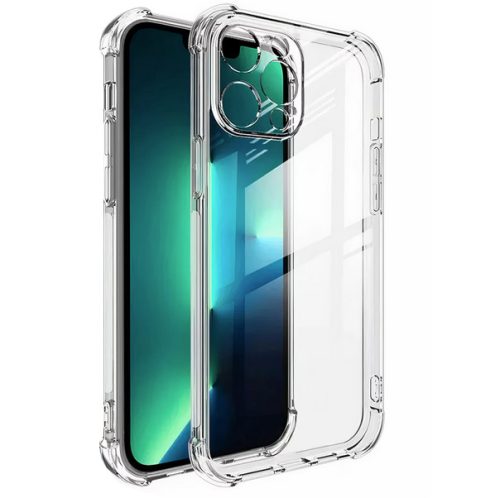 Husa Apple iPhone 12, TPU transparent, intarituri in colturi, grosime 1,5 mm