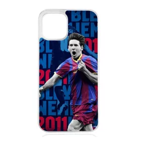   Husa iPhone 14 Pro, TPU flexibil, margini transparente, Messi1