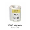 Etichete termice autoadezive la rola, 40 x 24 mm,  imprimate cu textul tau, 1000 etichete