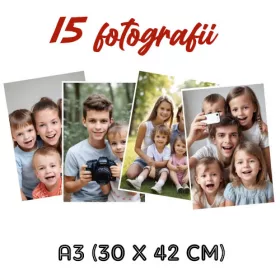 Set 15 fotografii cu imaginea ta, A3 (30 x 42 cm)
