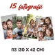 Set 15 fotografii cu imaginea ta, A3 (30 x 42 cm)