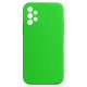 Husa Samsung Galaxy A13 4G Luxury Silicone, catifea in interior, protectie camere, verde neon