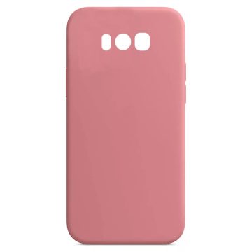   Husa Samsung Galaxy S8 Luxury Silicone, catifea in interior, protectie camere, roz pal