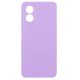 Husa protectie Oppo A78 4G, Luxury Silicone, catifea in interior, protectie camere, mov lila