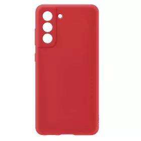   Husa Samsung Galaxy S22, Luxury Silicone, catifea in interior, protectie camere, rosie