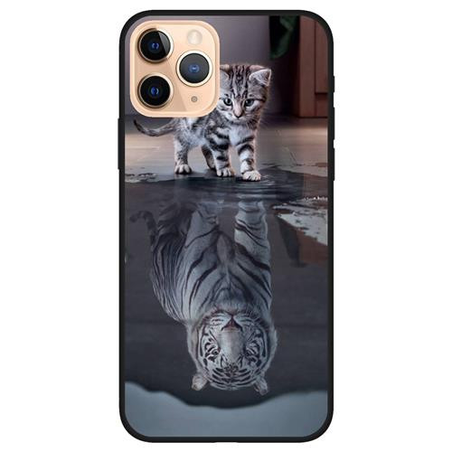 Husa de protectie pentru Apple iPhone 11 Pro, hibrid TPU + PC, model Cat/Lion 2
