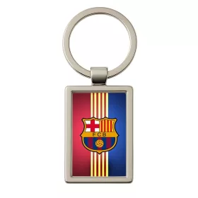   Breloc metalic dreptunghic, inel de sustinere metalic, echipa de fotbal,model 4