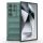 Husa Samsung Galaxy S24 Ultra, Wave Silicone, protectie camera, catifea in interior, deep green