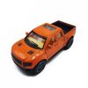 Camioneta de jucarie pentru copii, carcasa metalica, functie pullback, portocalie