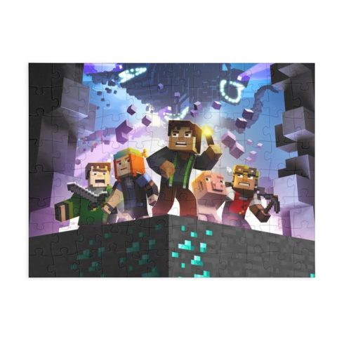 Puzzle 80 piese, 20 x 15 cm, personaje Minecraft, model 2
