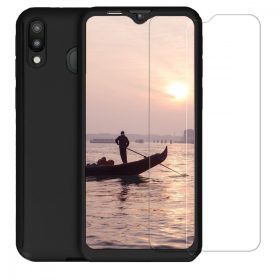   Husă Full Cover 360° pentru Samsung Galaxy A20 (față + spate + sticlă), neagră