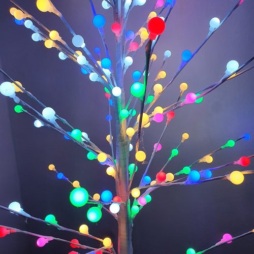 Copacel luminos, 266 LED-uri multicolore, rotunde, 150 cm