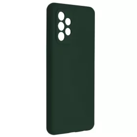   Husa Samsung Galaxy A53 5G, Luxury Silicone, catifea in interior, protectie camere, verde inchis