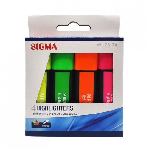 Set 4 evidentiatoare Sigma, diverse culori