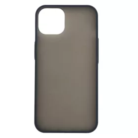   Husa de protectie Apple iPhone 13, Shockproof Bumper, rama albastra, butoane verzi
