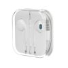 Casti audio cu microfon Megabass, conector jack 3.5 mm, albe