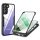 Husa Samsung Galaxy S21 FE, Luxury 360° (fata + spate), protectie camere, negru cu spate transparent 