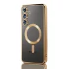 Husa Samsung Galaxy A17, Electroplating Magsafe TPU, protectie camera, aurie