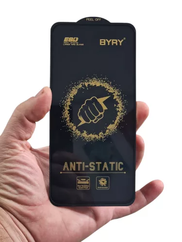Folie de sticla Samsung Galaxy S25 FE, BYRY Antistatic ESD, margini negre