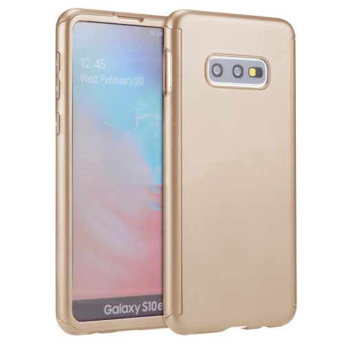 Husă Full Cover 360° pentru Samsung Galaxy S10 Lite (2020), (față + spate + sticla), aurie