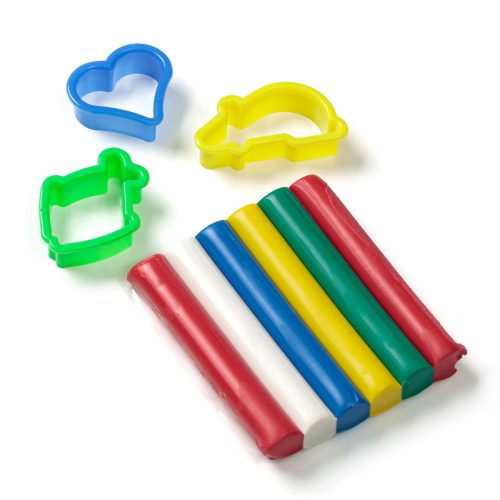 Set plastilina Little President, 6 culori si 3 forme din plastic