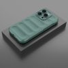 Husa Apple iPhone 16 Pro, Wave Silicone, protectie camera, catifea in interior, deep green