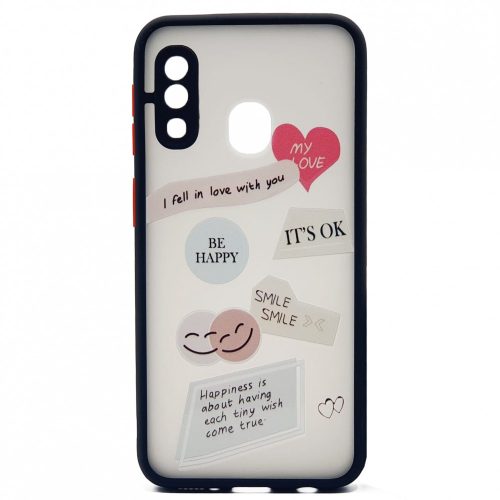 Husa de protectie TPU cu desene pentru Samsung Galaxy A20e, gri, design 9