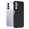 Husa Samsung Galaxy S23, Luxury Silicone, protectie camera, catifea in interior, neagra