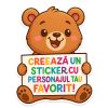 Sticker mic/mare pentru tricouri sau alte materiale textile albe, termo aplicabile, cu imaginea ta