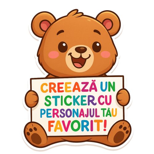 Sticker mic/mare pentru tricouri sau alte materiale textile albe, termo aplicabile, cu imaginea ta