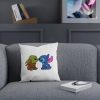 Perna decorativa personalizata, 40 x 40 cm, alba, mata, husa detasabila, model 1