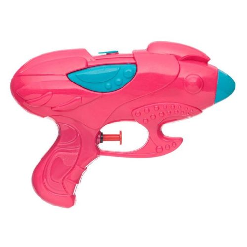 Pistol de apa, 18 cm, plastic, roz fucsia/albastru