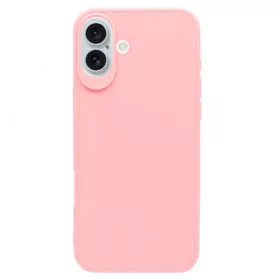   Husa protectie Apple iPhone 16, Matt TPU My Choice, silicon moale, roz pal