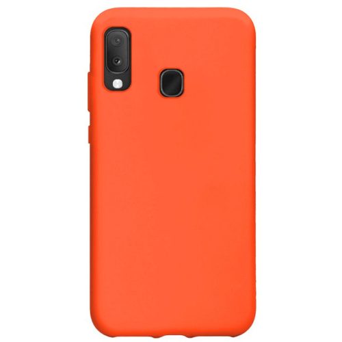 Husa Samsung Galaxy A20e Luxury Silicone, catifea in interior, portocalie