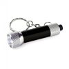 Mini lanterna LED, carcasa metalica, baterii incluse, prindere tip breloc, neagra