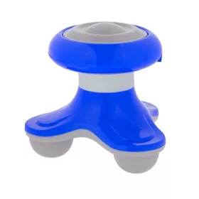   MIni aparat pentru masaj, alimentare baterii sau cablu USB, 10 x 10 cm, albastru