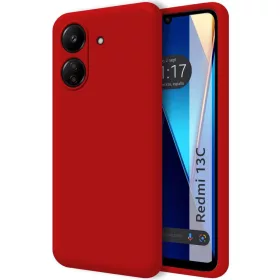   Husa Xiaomi Redmi 13C, Luxury Silicone, protectie camera, catifea in interior, rosie