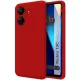 Husa Xiaomi Redmi 13C, Luxury Silicone, protectie camera, catifea in interior, rosie